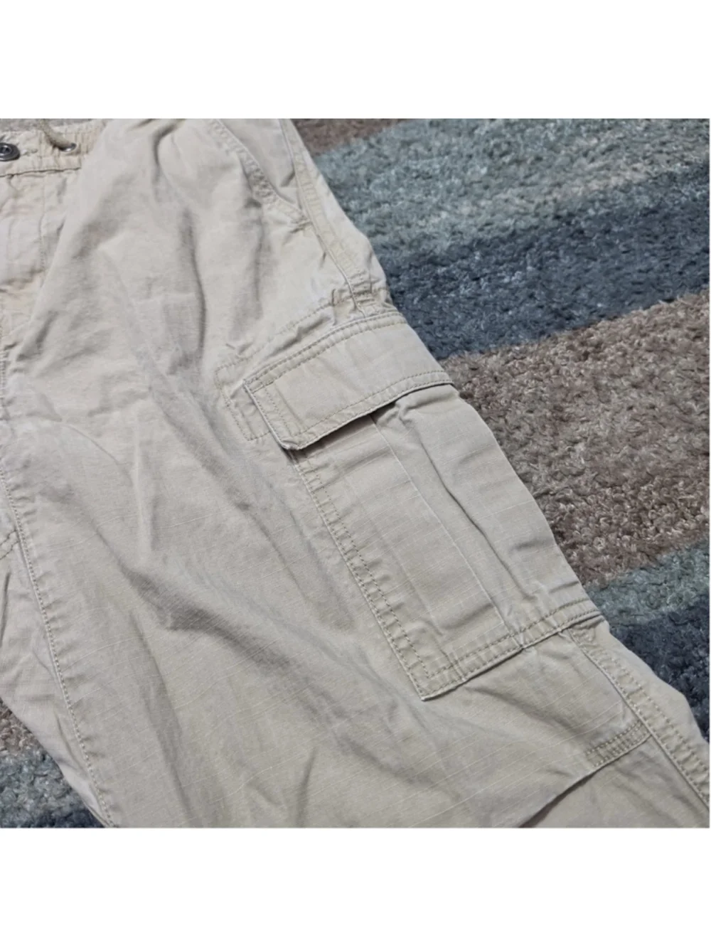 Polo Ralph Lauren Cargo Pants Boys L 14 16 Khaki Drawstring Pony Logo